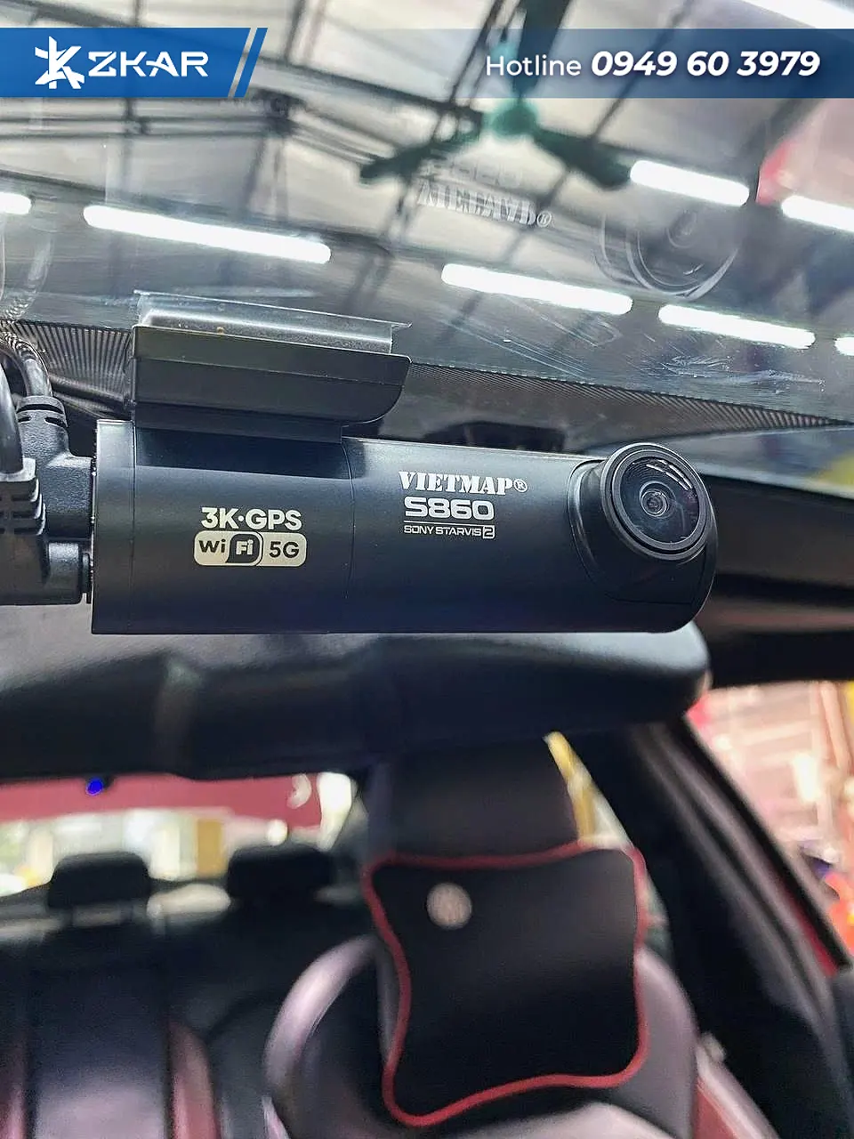 Hình ảnh thực tế vietmap s860 khi lắp trên xe