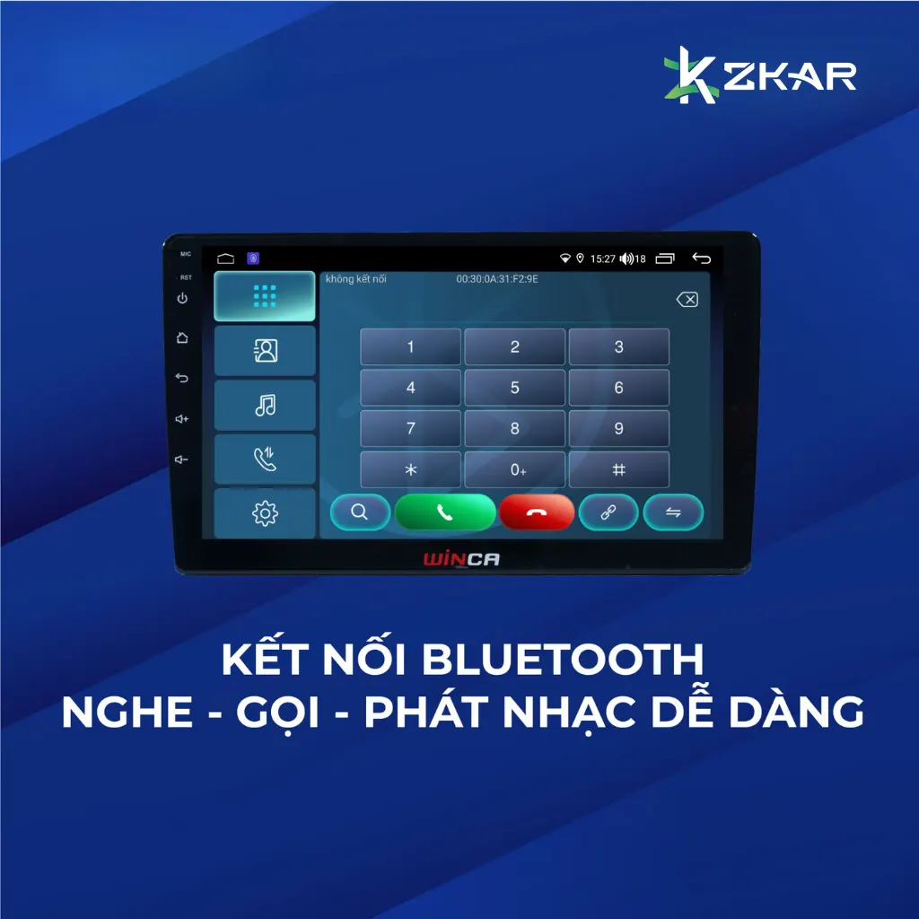 Kết nối bluetooth, nghe – gọi điện thoại