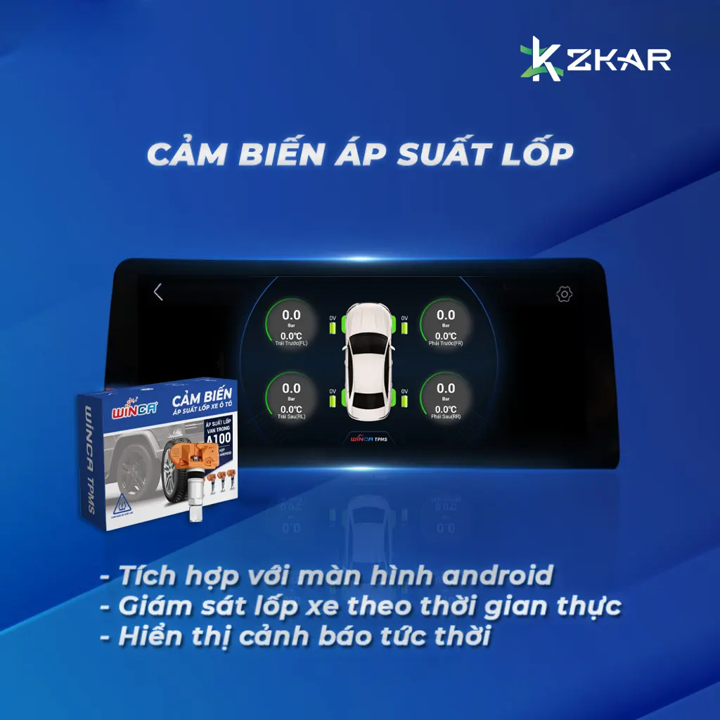 Kết nối cảm biển áp suất lốp mượt mà