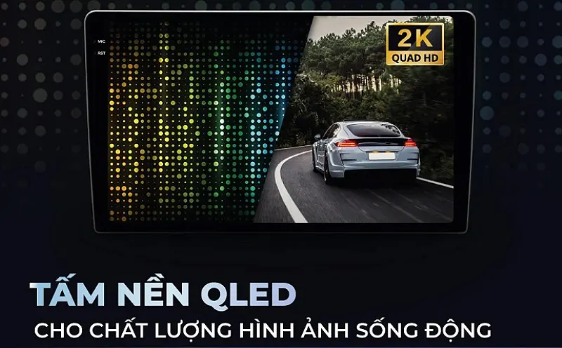 Màn hình teyes cc3 2k 360 dùng tấm nền qled hiển thị siêu nét