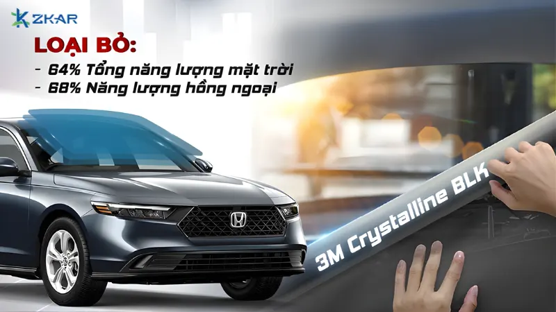 Phim 3M Crystalline BLK cách nhiệt vượt trội, tăng sự thoải mái