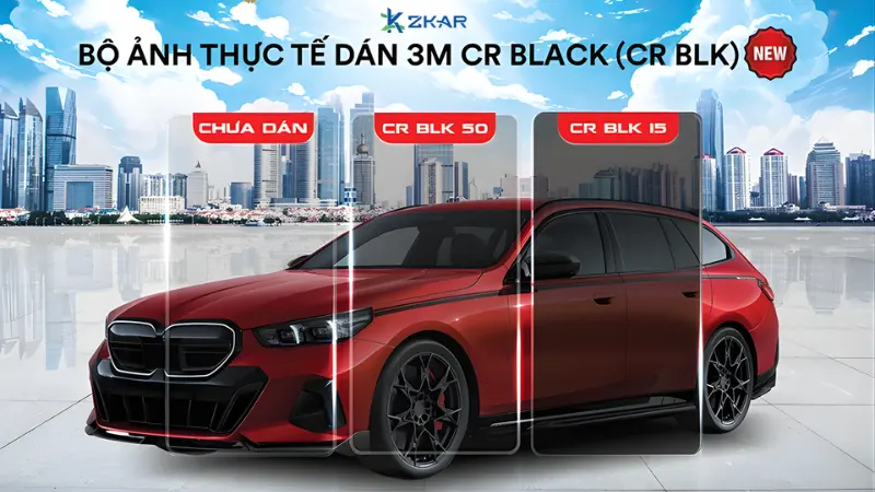 Phim cách nhiệt Thương Hiệu 3M Crystalline BLK