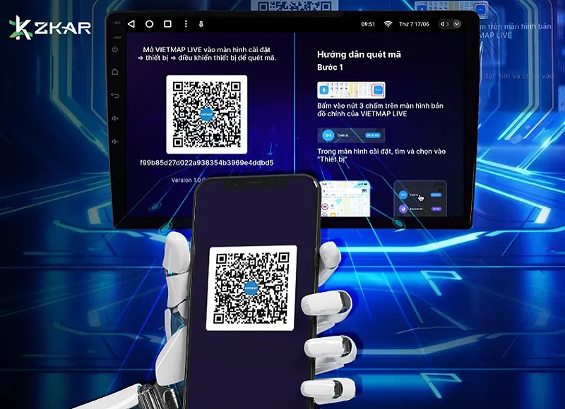 Vietmap connect tích hợp điều khiển từ xa trên điện thoại
