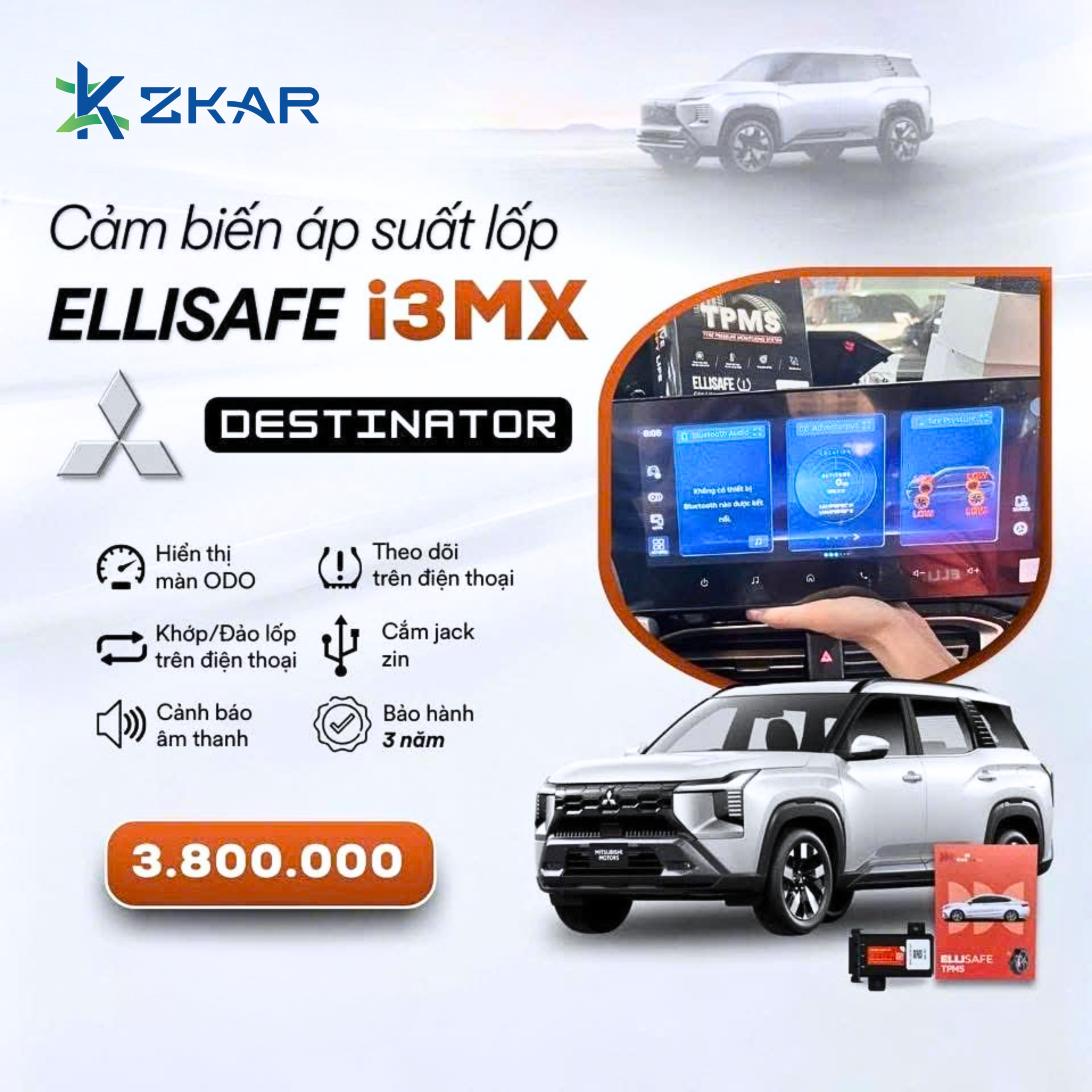 Giá Cảm Biến Áp Suất Lốp Cho Xe DST 