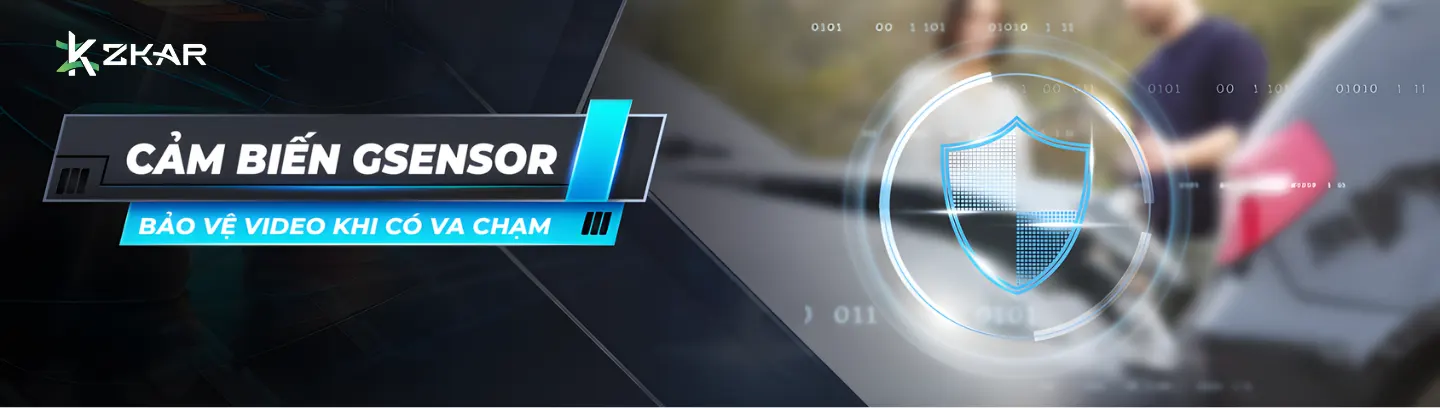 Cảm biến G-Sensor giúp tự động khóa ghi hình khi có va chạm