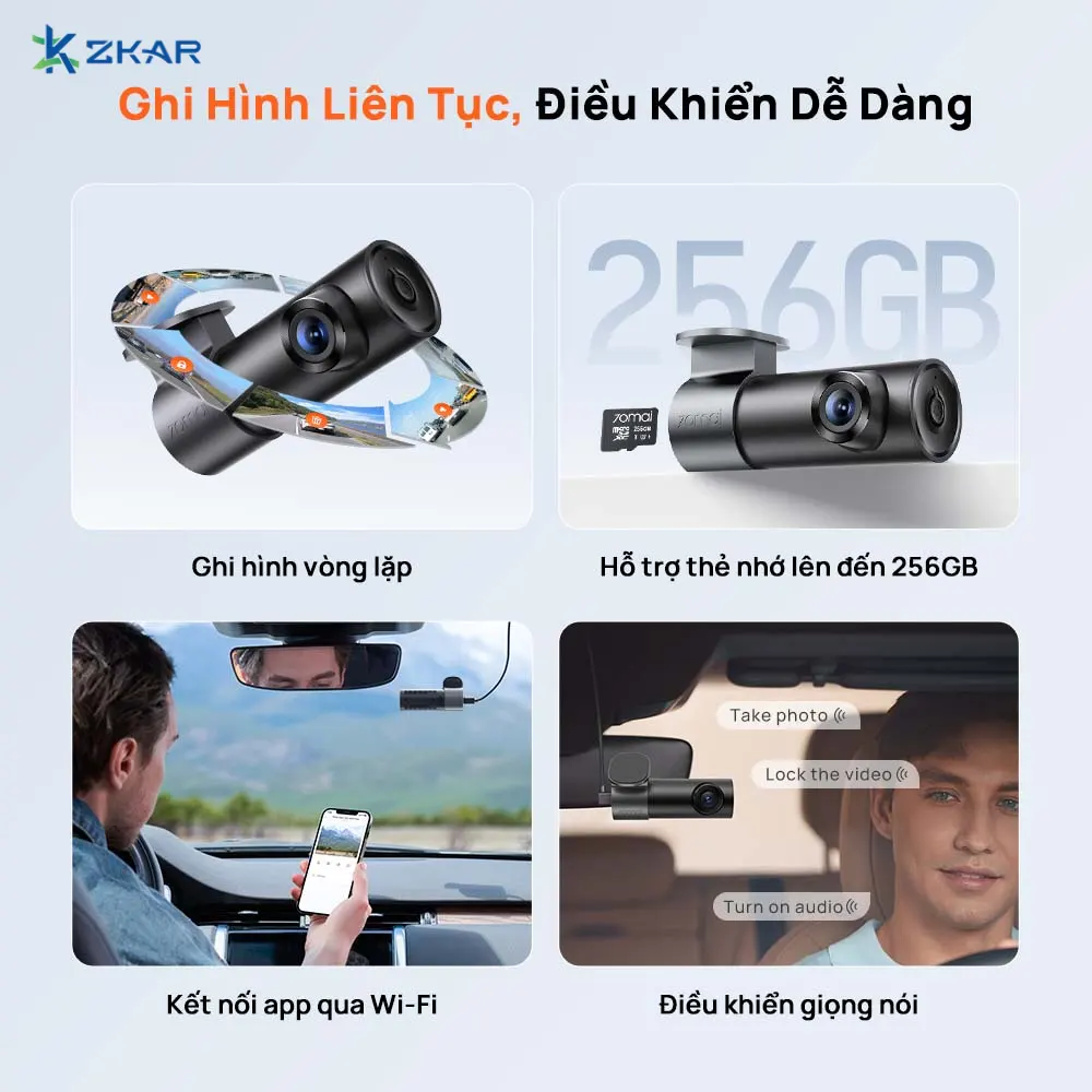 Ghi hình liên tục, điều khiển dễ dàng