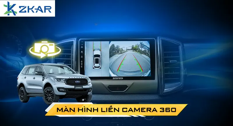 Màn hình tích hợp camera 360 độ quan sát toàn cảnh