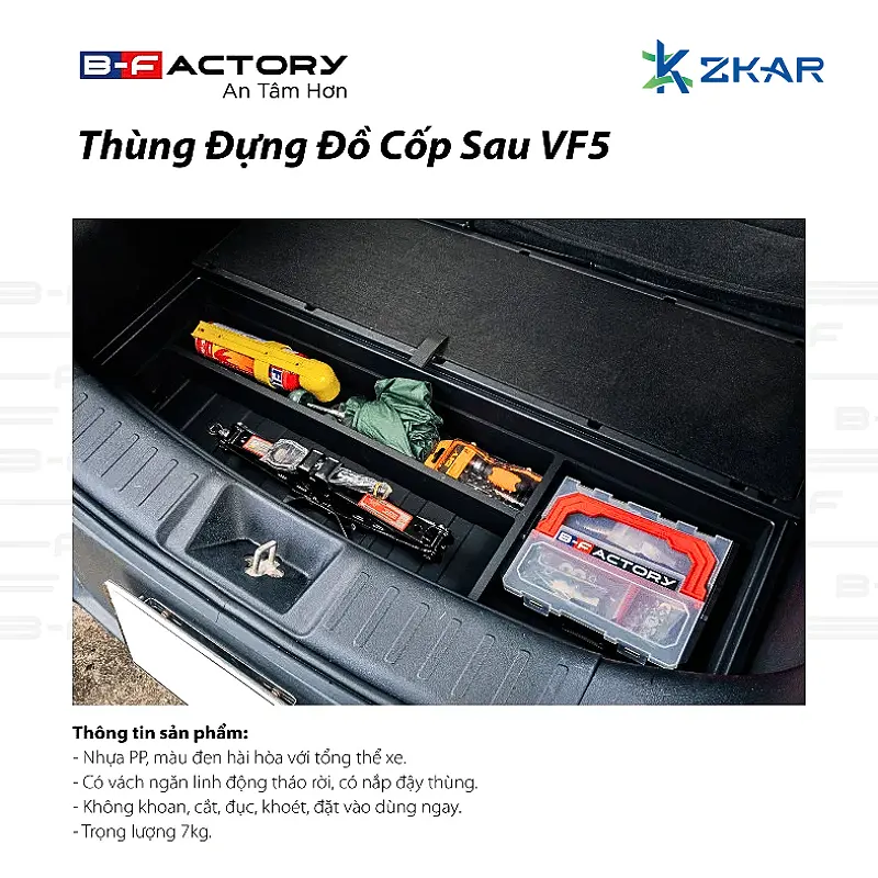 Thùng đựng đồ cốp sau cho xe Vinfast VF5 | B-Factory