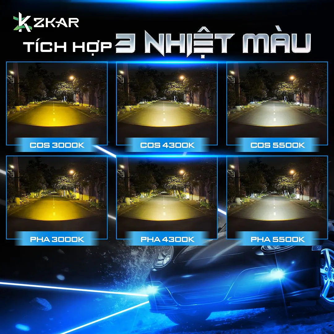 Bi gầm tích hợp 3 nhiệt màu, linh hoạt chuyển đổi sắc sáng chỉ với thao tác bật/tắt đèn