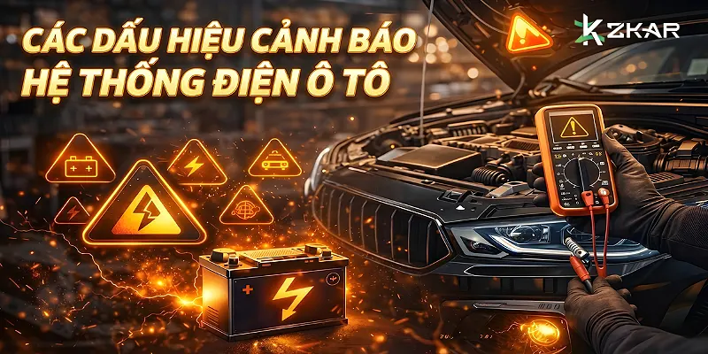 Các Dấu Hiệu Cảnh Báo Hệ Thống Điện Ô Tô Đang Gặp Vấn Đề
