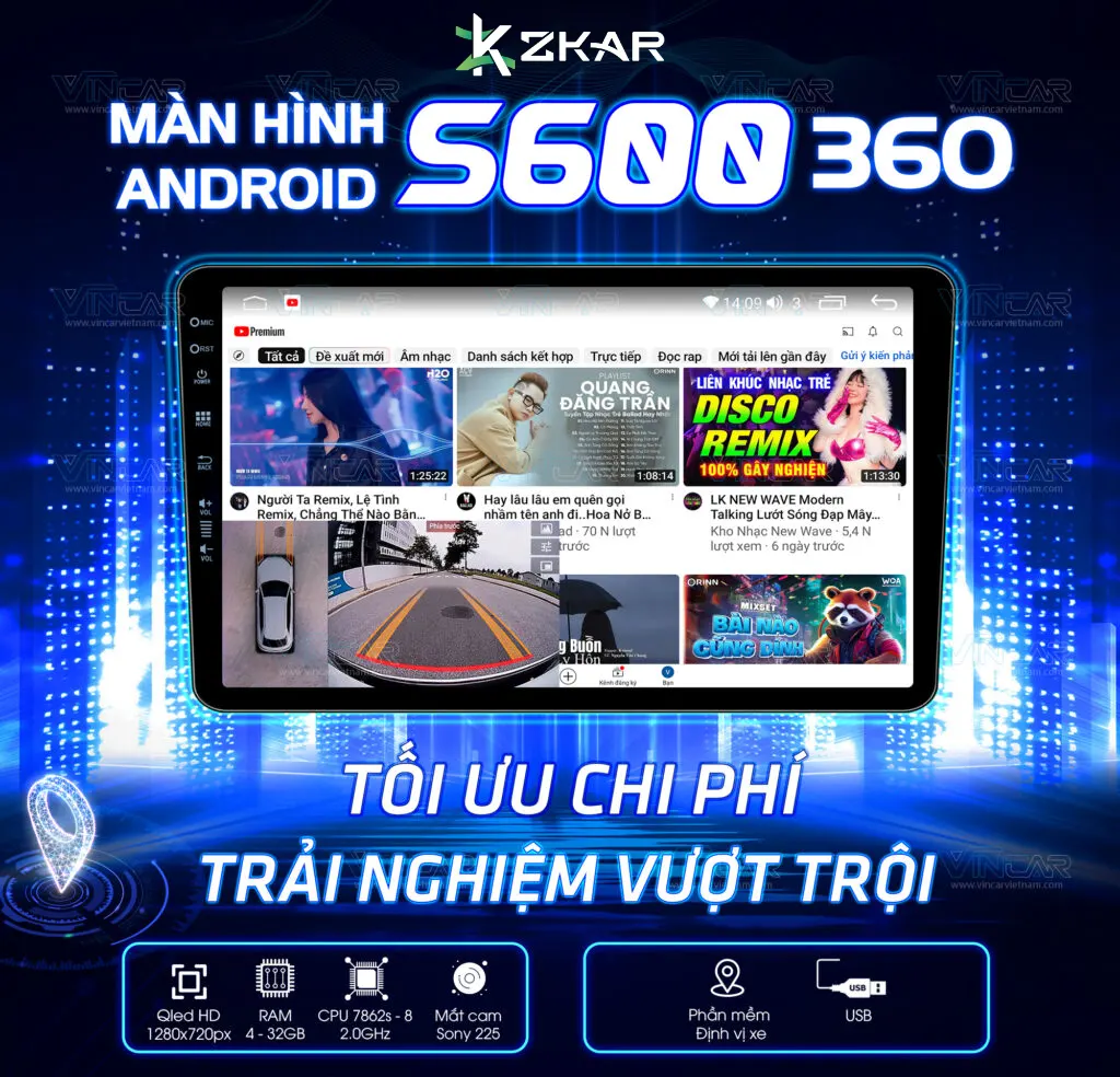 Lợi ích khi lắp Vincar S600 liền cam 360