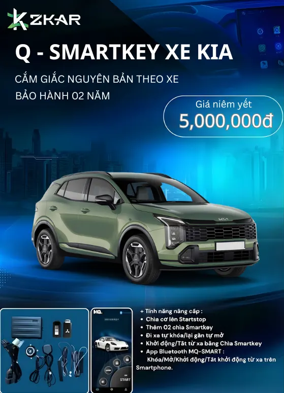 Những tính năng đắt giá Q-smartkey Xe Kia