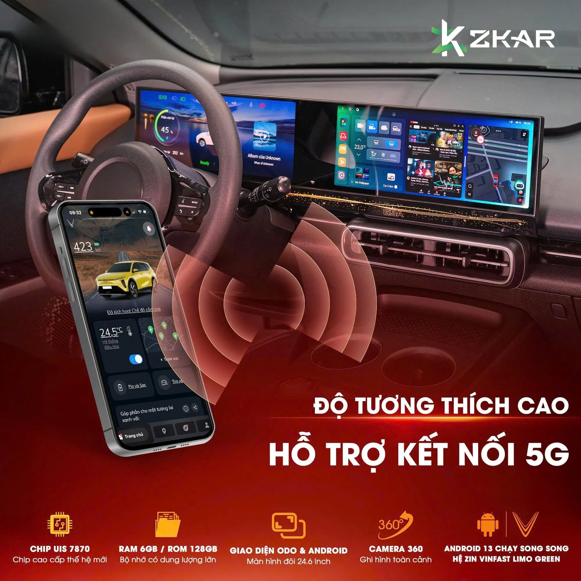 Độ tương thích cao - hỗ trợ kết nối 5g 