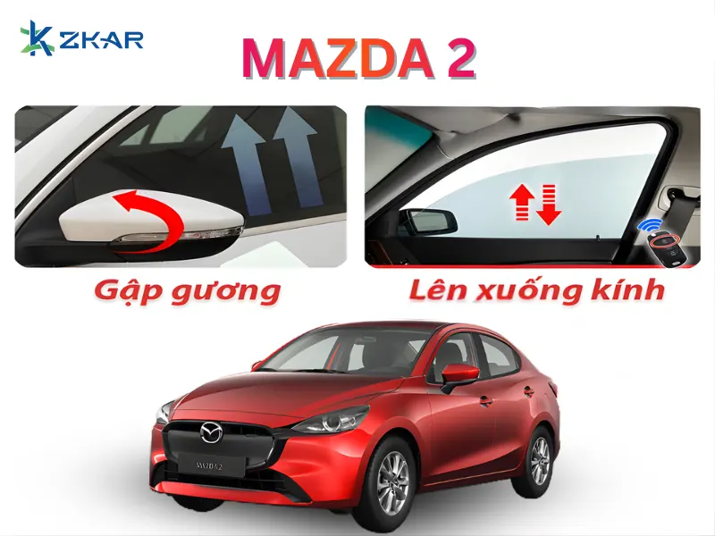 Tự Động Gập Gương Khi Khóa Cửa 2in1 xe mazda 2