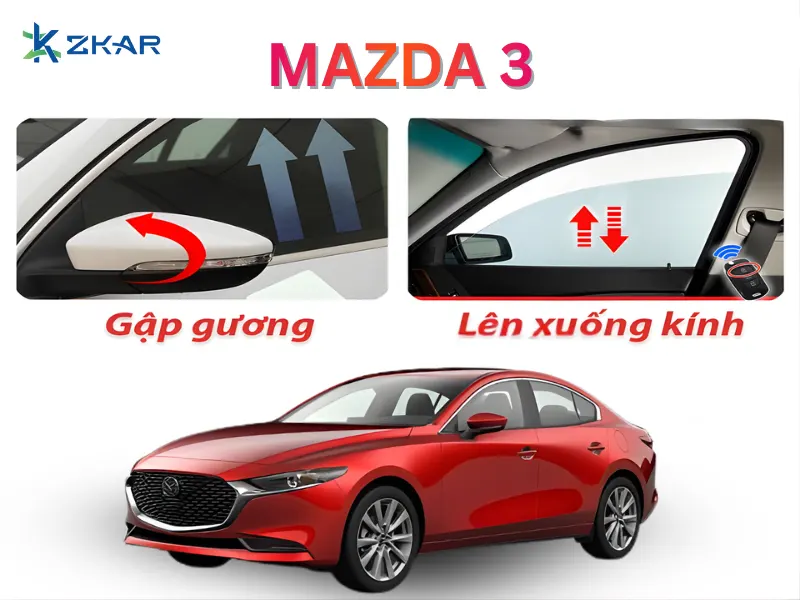 Tự Động Gập Gương Khi Khóa Cửa 2in1 xe mazda 3