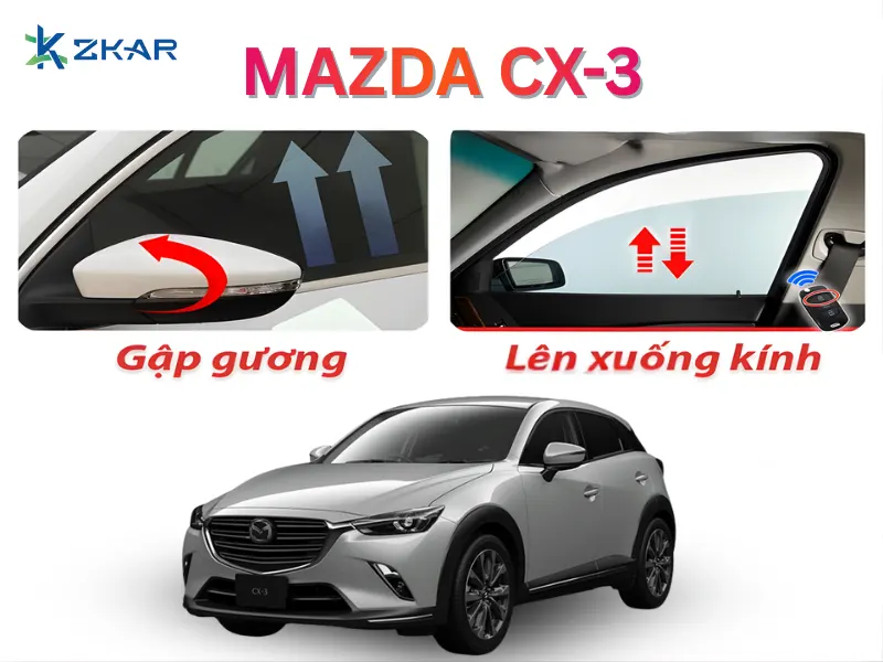 Tự Động Gập Gương Khi Khóa Cửa 2in1 xe mazda CX-3