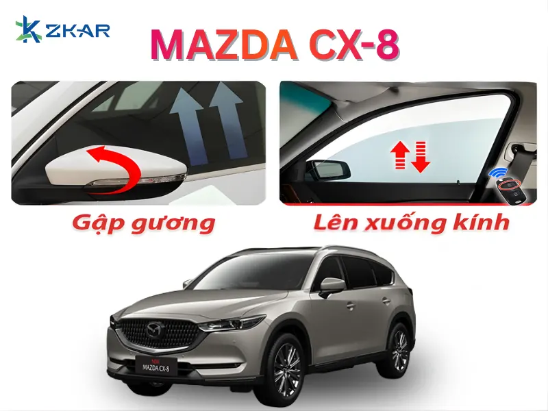 Tự Động Gập Gương Khi Khóa Cửa 2in1 xe mazda CX-8