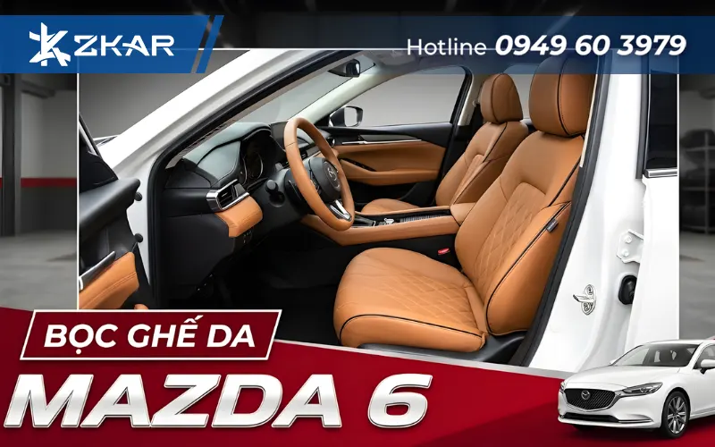 Bọc ghế da cao cấp mazda 6