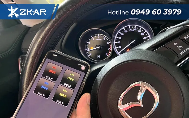 Cảm biến áp suất lốp xe mazda 6