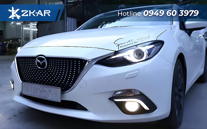 Độ đèn tăng sáng xe mazda 3