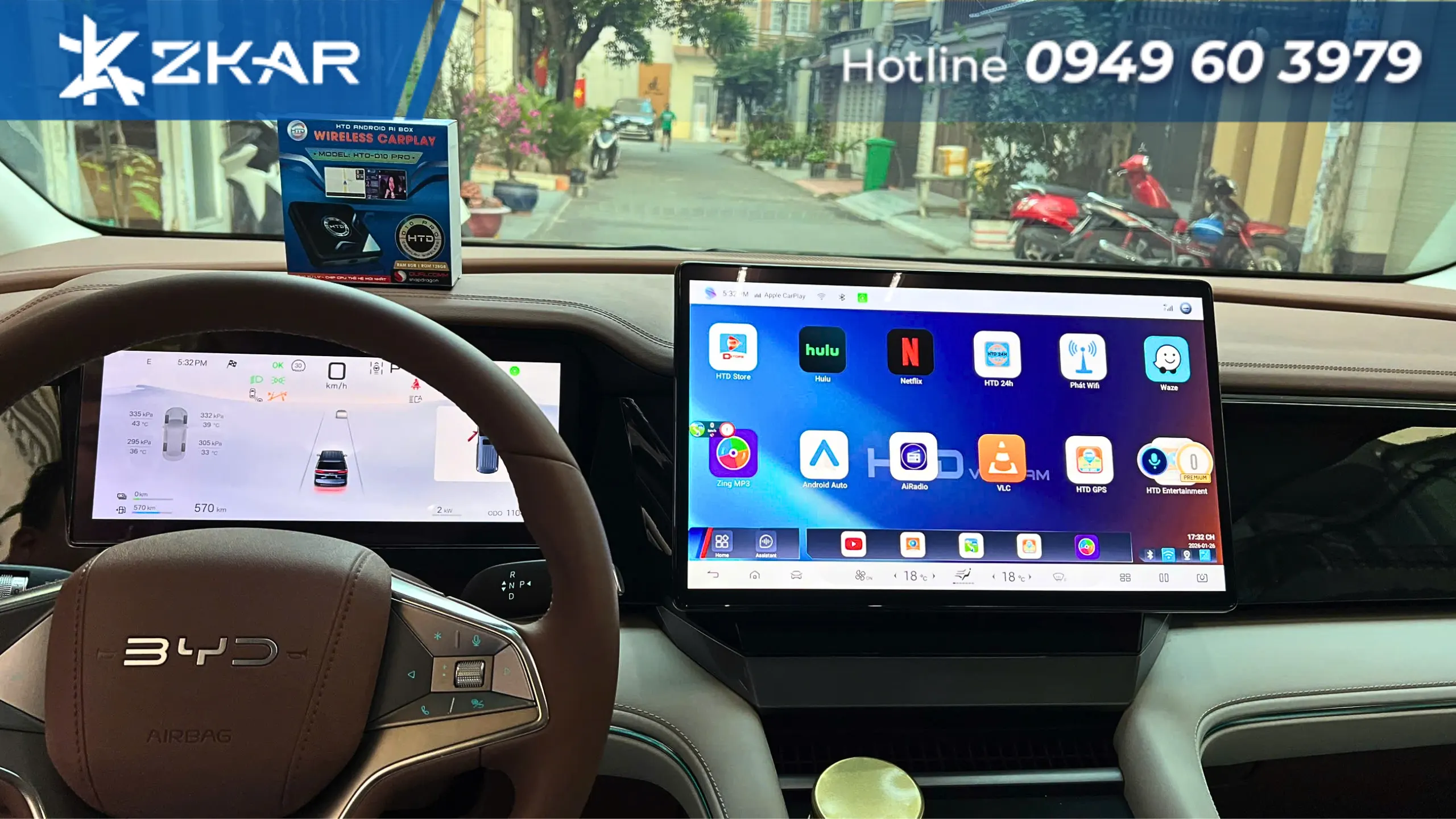 Đừng Lãng Phí Màn Hình Zin Của BYD M9: Hãy Cắm Ngay Android Box D10 Pro!