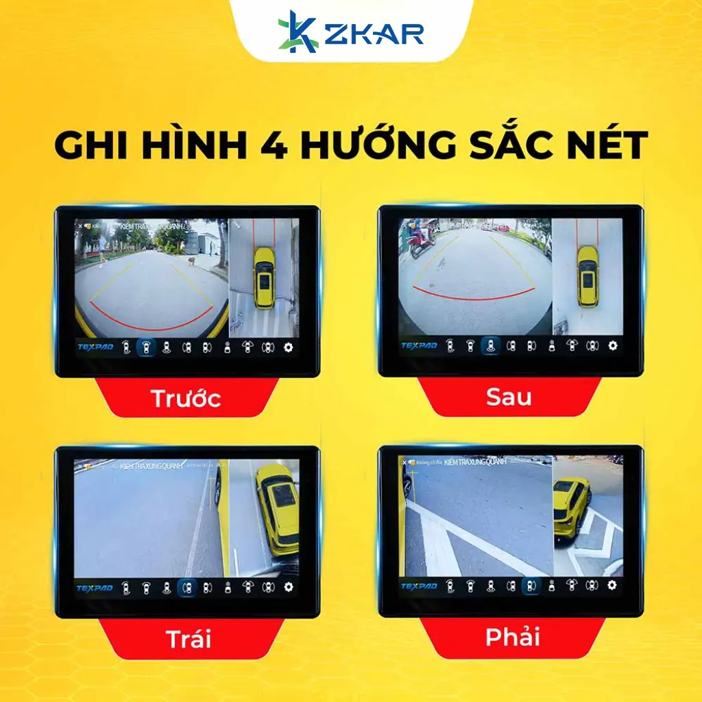 Ghi hình 4 hướng sắc nét 