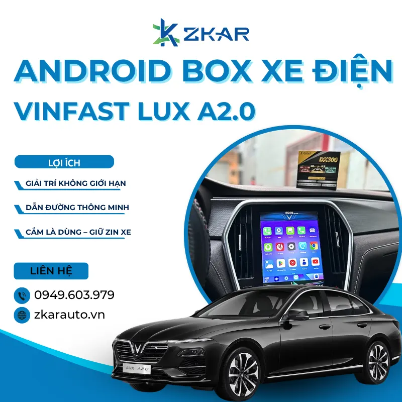 Lắp Android Box Xe Vinfast Lux A2.0 Tại TPHCM