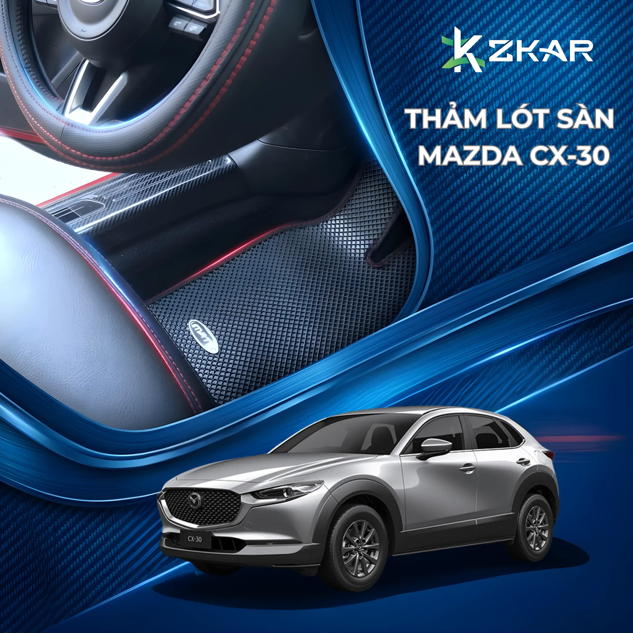 Thảm Lót Sàn Vừa Khít 100% Cho Mazda CX-30