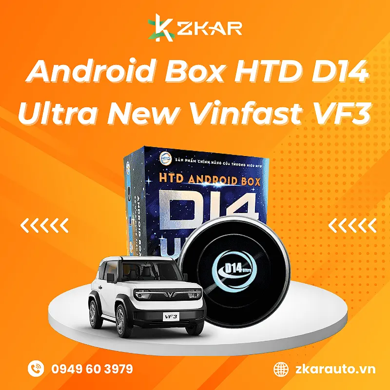 Android Box Vinfast VF3 HTD D14 Ultra New