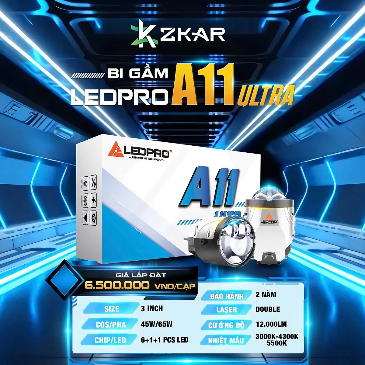 Bi Gầm LEDPRO A11 ULTRA – Trợ Thủ Đắc Lực Khi Đi Mưa, Phá Sương