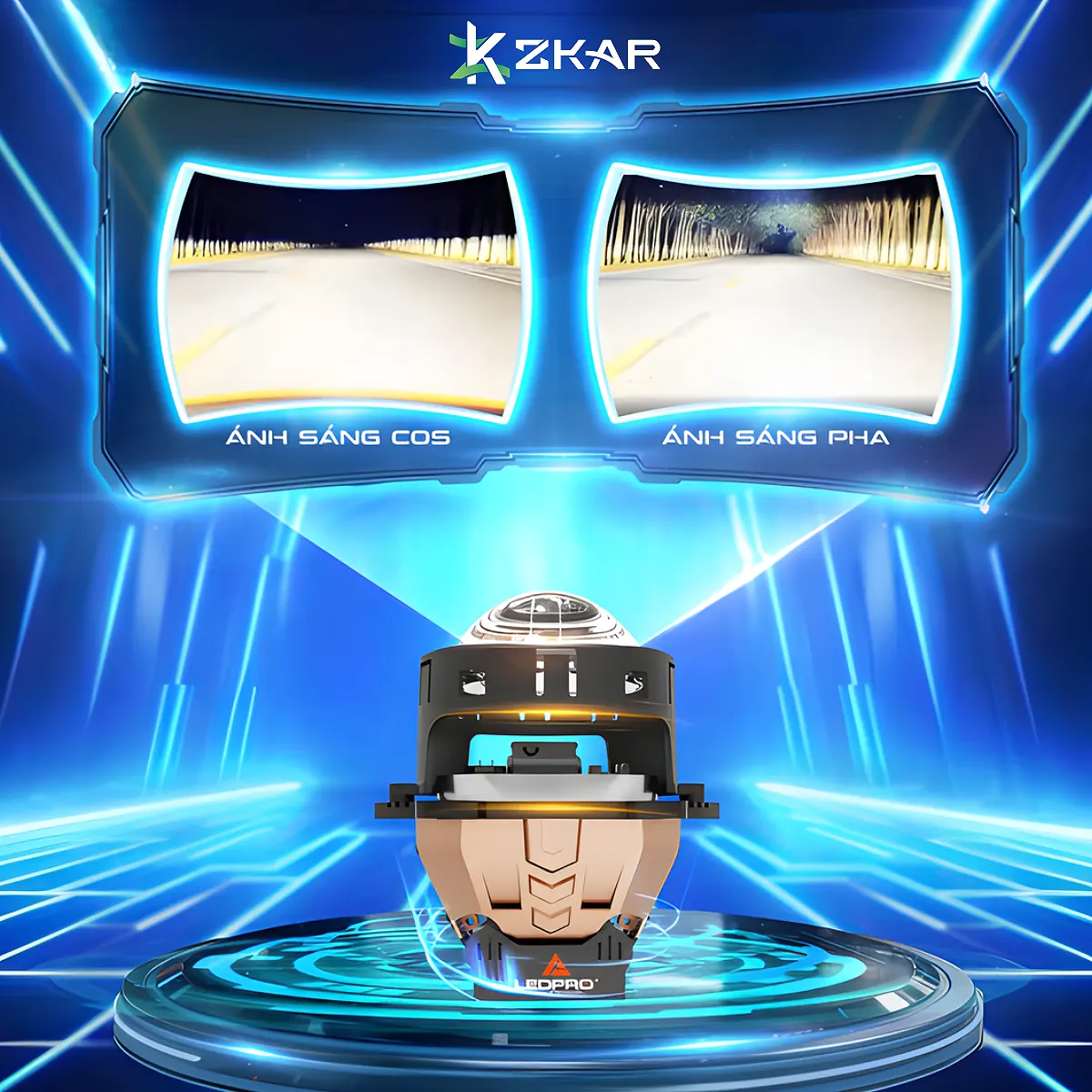 Bi pha ledpro as300 ultra ba nhiệt màu 3000K - 4300K - 5500K tùy chọn 