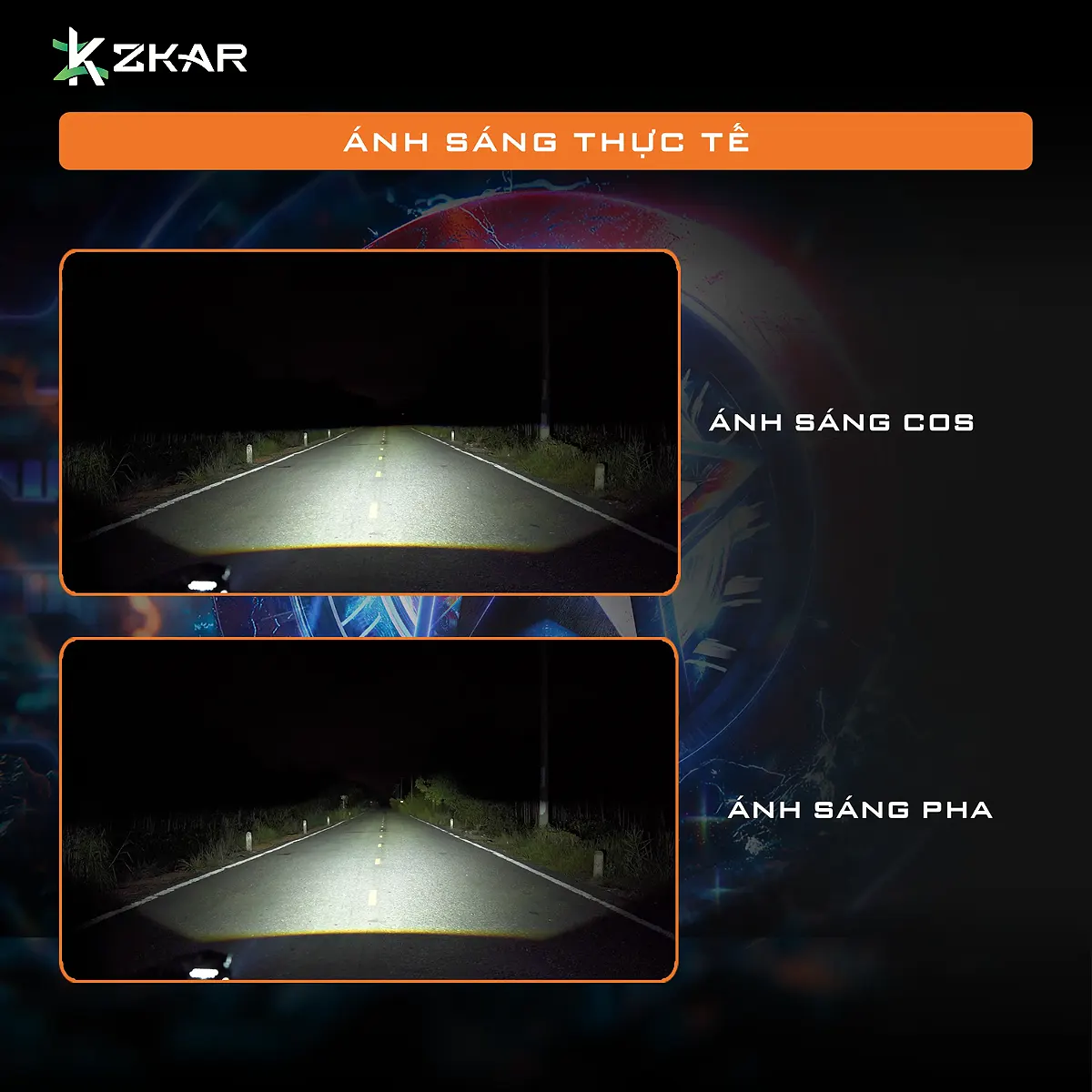 Hình ảnh ánh sáng thực tế khi lắp Bi Led Captain New Arrival Light 