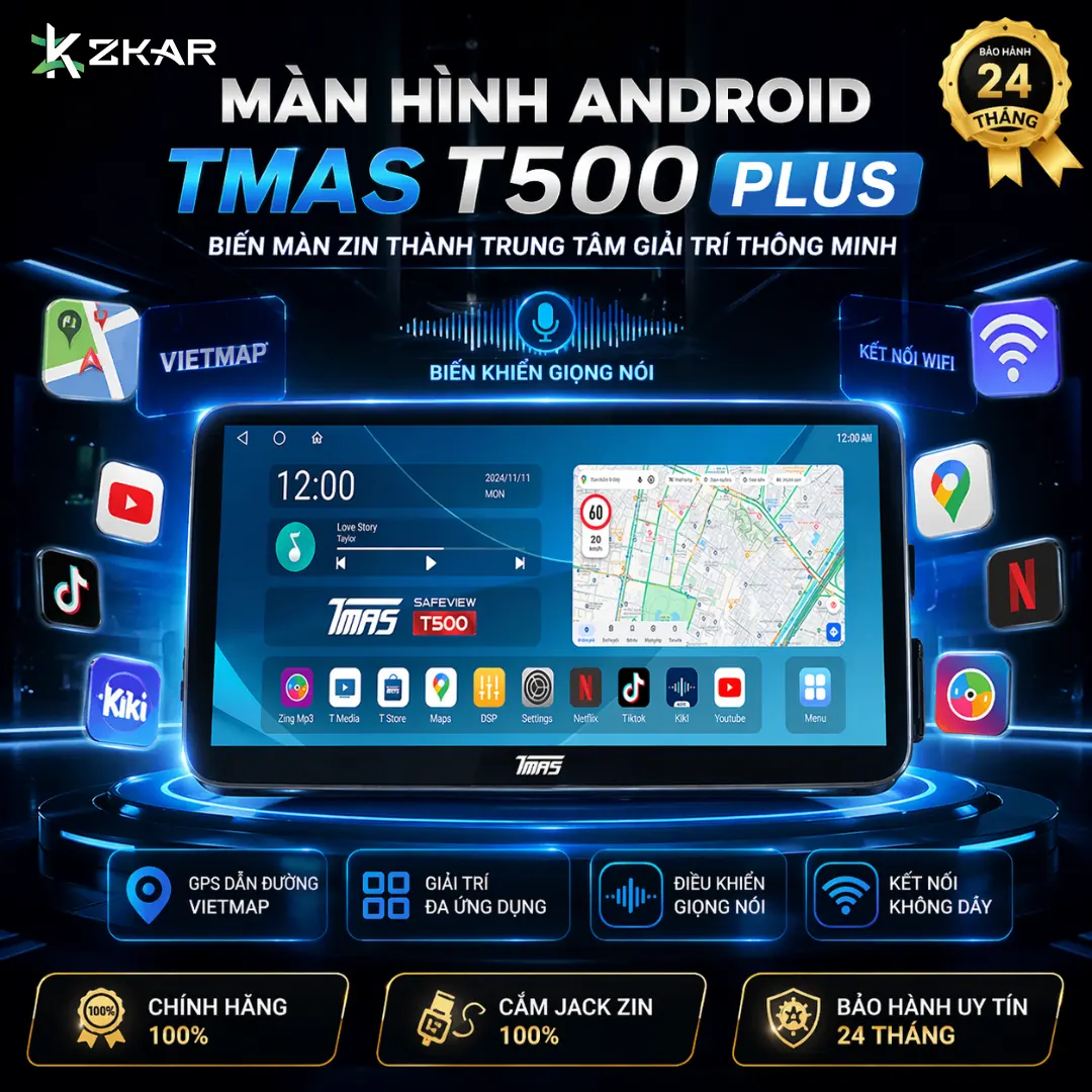 Nâng Cấp Màn Hình TMAS T500 PLUS – Lái Xe An Toàn