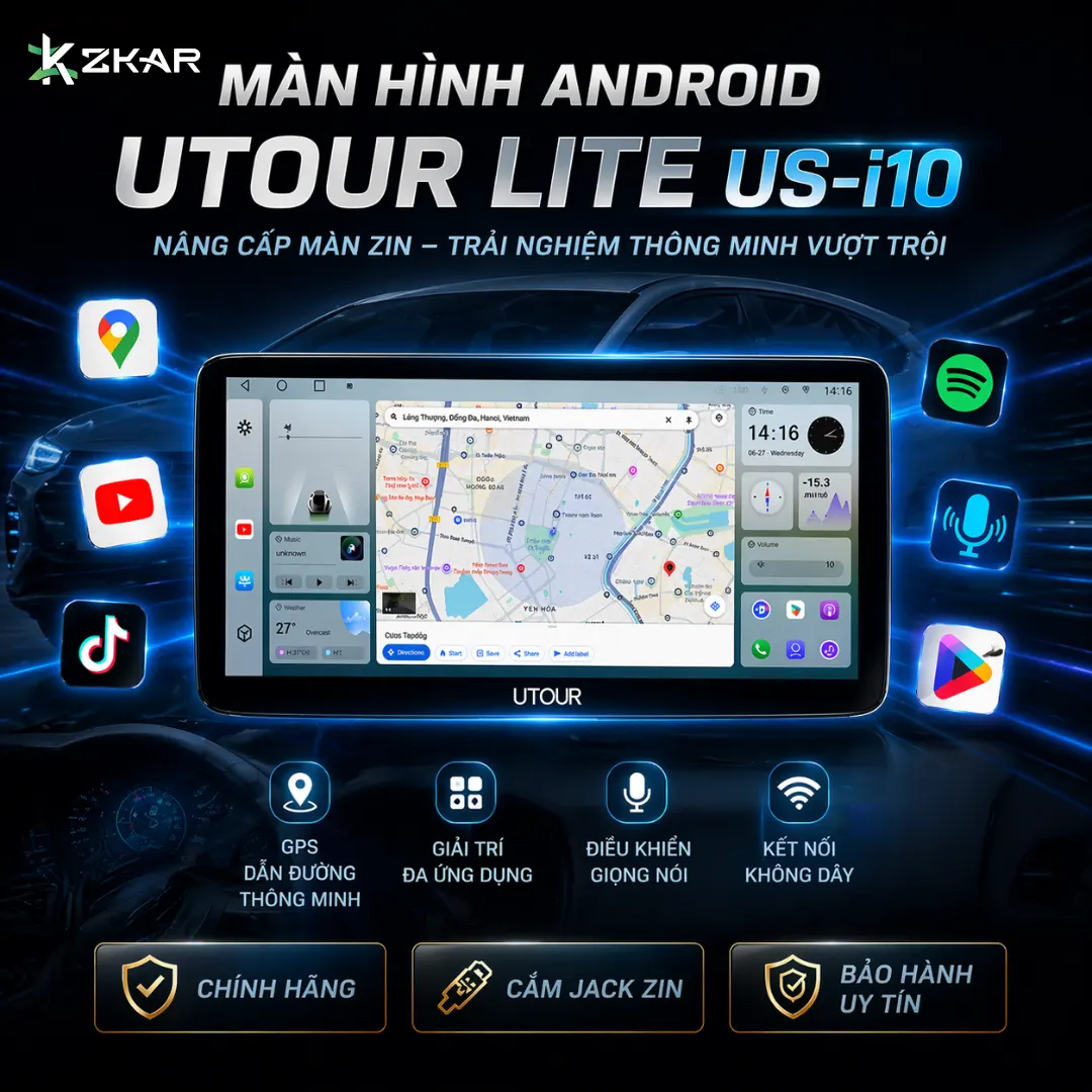 Nâng Cấp Màn Hình UTOUR US-i10 – Giải Trí & Dẫn Đường Đỉnh Cao