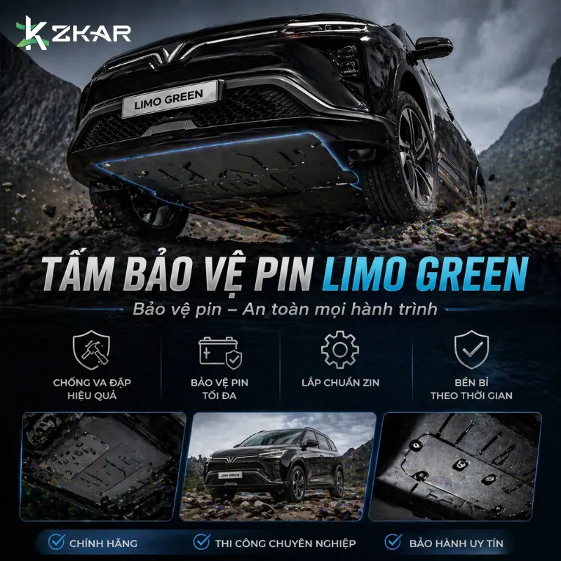 Tấm Bảo Vệ Pin Limo Green – Bảo Vệ Gầm Xe Tối Đa