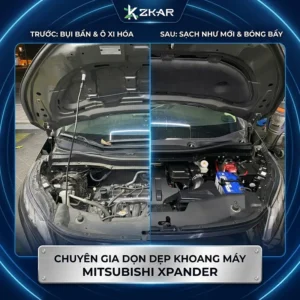Vệ Sinh Khoang Máy Mitsubishi Xpander Tại TP.HCM