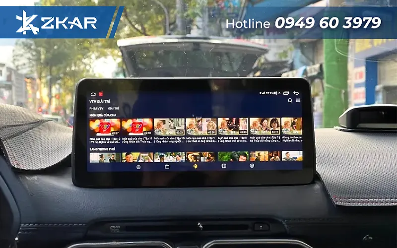 Xem YouTube không quảng cáo trên màn hình Android Mazda 12.3 inch