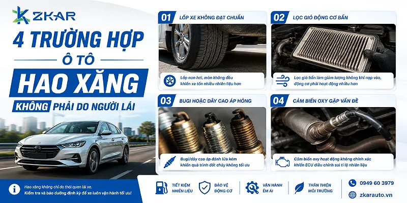 4 Nguyên Nhân Khiến Ô Tô Hao Xăng Dù Bạn Lái Xe Đúng Cách