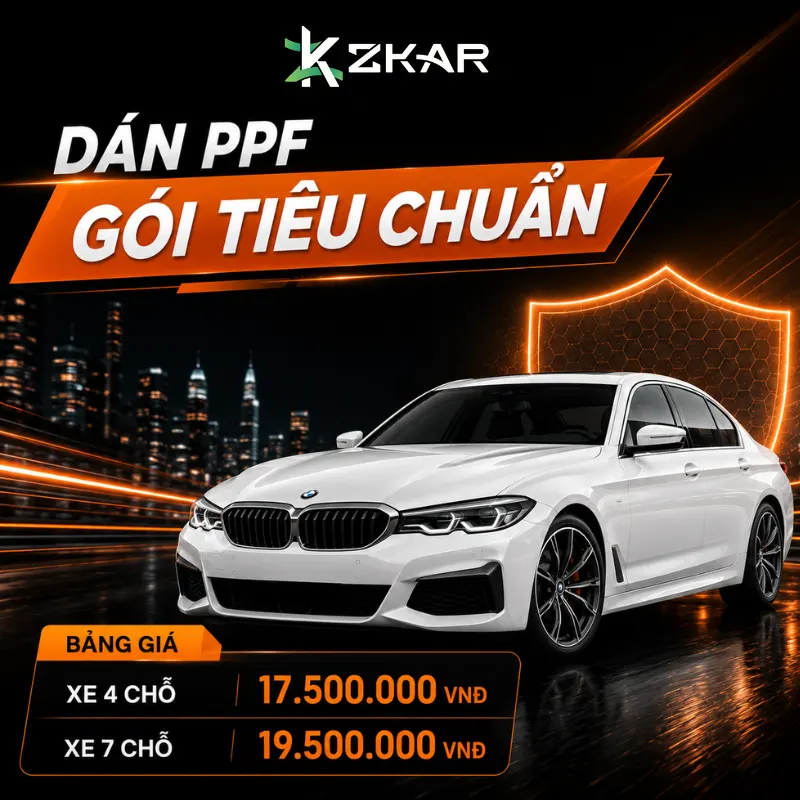 Bảng Giá PPF Inmax Gói Tiêu Chuẩn - ZKAR AUTO