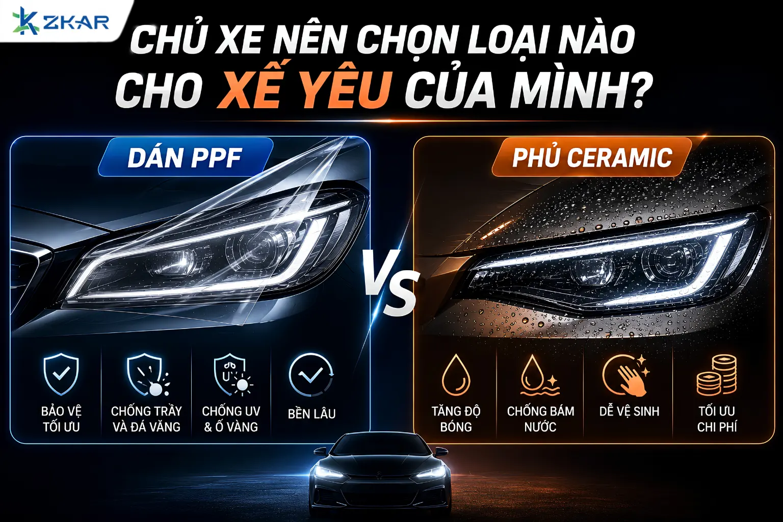 Chủ xe nên chọn dán ppf hay phủ ceramic cho xế yêu