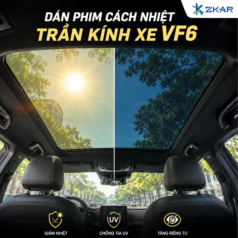 Địa Chỉ Dán Phim Cách Nhiệt Trần Kính Xe VF6 Uy Tín Tại Sài Gòn