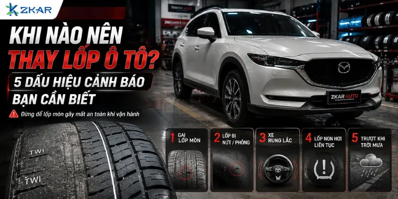 Khi Nào Nên Thay Lốp Ô Tô? 5 Dấu Hiệu Cảnh Báo Bạn Cần Biết