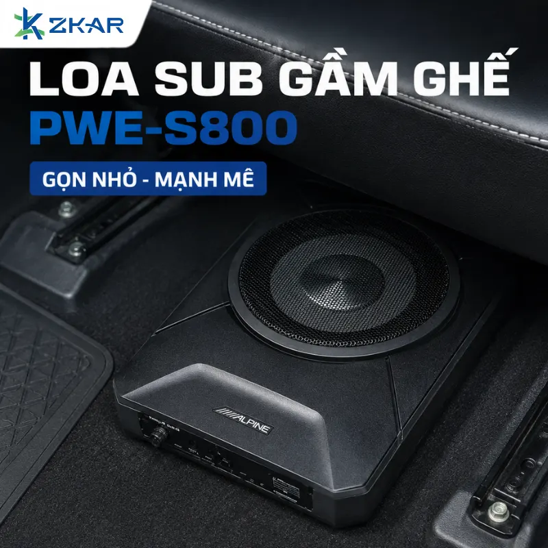Loa Sub PWE-S800 gọn nhỏ nhưng hiệu suất mạnh mẽ