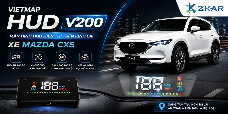 Màn Hình Hud Vietmap HUD V200 Xe Mazda CX5