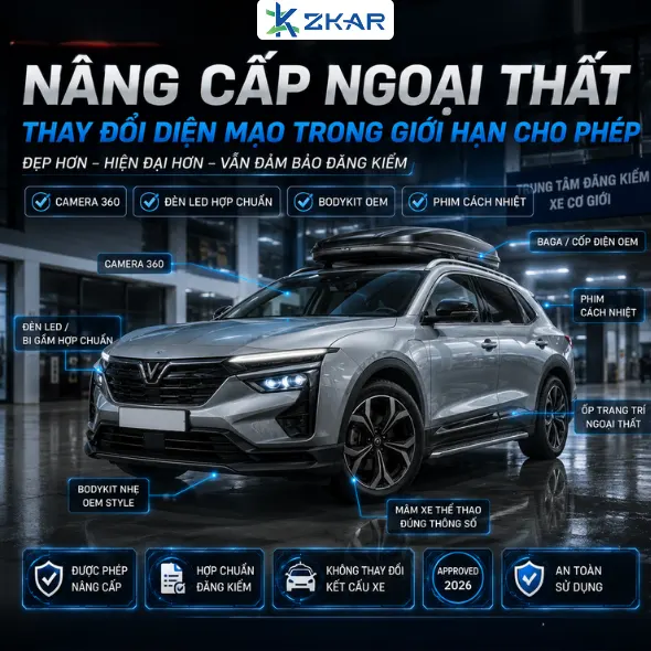 Những Món Đồ Chơi Ngoại Thất Ô Tô Hợp Pháp Hiện Nay