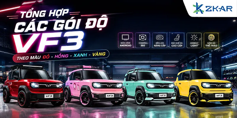 Tổng Hợp Các Gói Độ VF3 Theo Màu (Đỏ - Hồng - Xanh - Vàng)