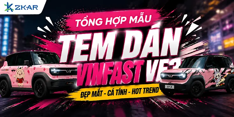 Tổng Hợp Mẫu Tem Dán VinFast VF3 Đẹp Mắt