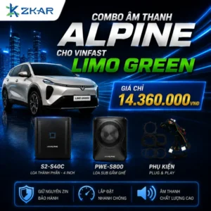 Combo Âm Thanh Alpine Cho VinFast Limo Green - Giá 14tr360