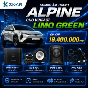 Combo Âm Thanh Alpine Cho VinFast Limo Green - Giá 19tr400