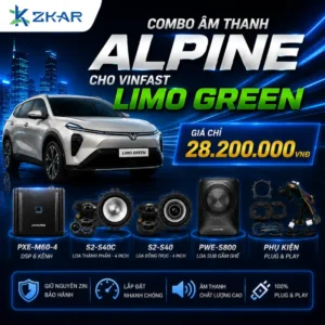 Combo Âm Thanh Alpine Cho VinFast Limo Green - Giá 28tr200